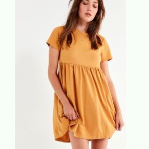 UO Mustard Babydoll Dress
